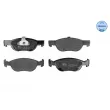 Jeu de 4 plaquettes de frein avant MEYLE 025 219 2818 - Visuel 1