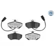 Jeu de 4 plaquettes de frein avant MEYLE 025 219 4519-1/PD - Visuel 1