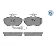 Jeu de 4 plaquettes de frein avant MEYLE 025 219 4519-1/PD - Visuel 2