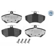 Jeu de 4 plaquettes de frein avant MEYLE 025 219 4519/PD - Visuel 1