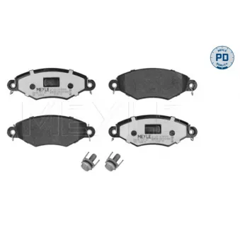 Jeu de 4 plaquettes de frein avant MEYLE 025 219 8018/PD