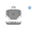 Jeu de 4 plaquettes de frein avant MEYLE 025 219 9915 - Visuel 3
