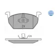 Jeu de 4 plaquettes de frein avant MEYLE 025 220 3517 - Visuel 3