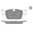 Jeu de 4 plaquettes de frein avant MEYLE 025 220 9817/PD - Visuel 2