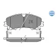 Jeu de 4 plaquettes de frein avant MEYLE 025 221 1716 - Visuel 2