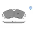 Jeu de 4 plaquettes de frein avant MEYLE 025 221 1716 - Visuel 3