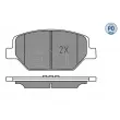 Jeu de 4 plaquettes de frein avant MEYLE 025 221 3819/PD - Visuel 3