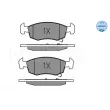 Jeu de 4 plaquettes de frein avant MEYLE 025 221 4317 - Visuel 3