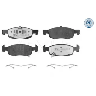 Jeu de 4 plaquettes de frein avant MEYLE 025 221 4317/PD
