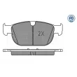 Jeu de 4 plaquettes de frein avant MEYLE 025 223 1719/PD - Visuel 2