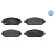 Jeu de 4 plaquettes de frein avant MEYLE 025 223 2618 - Visuel 1