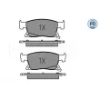 Jeu de 4 plaquettes de frein avant MEYLE 025 223 4519/PD - Visuel 3