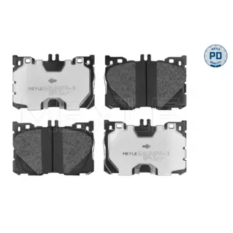 Jeu de 4 plaquettes de frein avant MEYLE 025 225 8618/PD