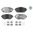 Jeu de 4 plaquettes de frein avant MEYLE 025 227 8218/PD - Visuel 1