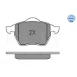 Jeu de 4 plaquettes de frein avant MEYLE 025 230 1820/W - Visuel 3