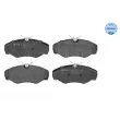 Jeu de 4 plaquettes de frein avant MEYLE 025 230 9918 - Visuel 1