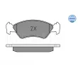Jeu de 4 plaquettes de frein avant MEYLE 025 231 0217 - Visuel 3