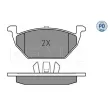 Jeu de 4 plaquettes de frein avant MEYLE 025 231 3019/PD - Visuel 2