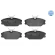 Jeu de 4 plaquettes de frein avant MEYLE 025 231 7218 - Visuel 1