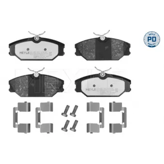 Jeu de 4 plaquettes de frein avant MEYLE 025 231 7218/PD