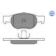 Jeu de 4 plaquettes de frein avant MEYLE 025 231 8118 - Visuel 3