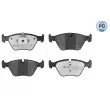Jeu de 4 plaquettes de frein avant MEYLE 025 231 8320/PD - Visuel 1