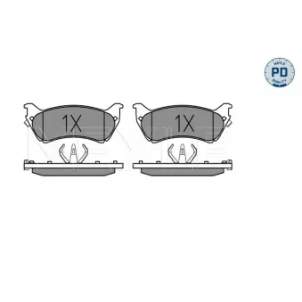 Jeu de 4 plaquettes de frein arrière MEYLE 025 231 8917/PD