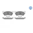 Jeu de 4 plaquettes de frein arrière MEYLE 025 231 8917/W - Visuel 2