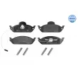 Jeu de 4 plaquettes de frein avant MEYLE 025 231 9317/W - Visuel 1