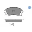Jeu de 4 plaquettes de frein avant MEYLE 025 232 2517 - Visuel 3