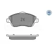Jeu de 4 plaquettes de frein avant MEYLE 025 232 2517/PD - Visuel 2