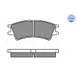 Jeu de 4 plaquettes de frein avant MEYLE 025 232 3816/W - Visuel 1