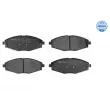 Jeu de 4 plaquettes de frein avant MEYLE 025 232 4117 - Visuel 1