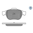 Jeu de 4 plaquettes de frein avant MEYLE 025 232 4518/PD - Visuel 3