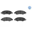 Jeu de 4 plaquettes de frein avant MEYLE 025 232 5316/W - Visuel 1