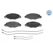 Jeu de 4 plaquettes de frein avant MEYLE 025 232 7318 - Visuel 1