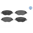 Jeu de 4 plaquettes de frein avant MEYLE 025 232 7918 - Visuel 1