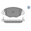 Jeu de 4 plaquettes de frein avant MEYLE 025 232 7918/PD - Visuel 2