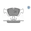 Jeu de 4 plaquettes de frein avant MEYLE 025 232 8717/PD - Visuel 2