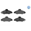Jeu de 4 plaquettes de frein avant MEYLE 025 233 0018/W - Visuel 1