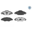 Jeu de 4 plaquettes de frein avant MEYLE 025 233 4017/PD - Visuel 1