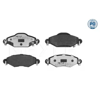 Jeu de 4 plaquettes de frein avant MEYLE 025 233 4017/PD