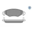 Jeu de 4 plaquettes de frein avant MEYLE 025 233 4017/PD - Visuel 2