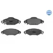 Jeu de 4 plaquettes de frein avant MEYLE 025 233 4017/W - Visuel 1