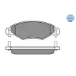 Jeu de 4 plaquettes de frein avant MEYLE 025 233 4017/W - Visuel 2