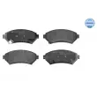 Jeu de 4 plaquettes de frein avant MEYLE 025 233 5818/W - Visuel 1