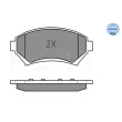 Jeu de 4 plaquettes de frein avant MEYLE 025 233 5818/W - Visuel 3