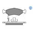 Jeu de 4 plaquettes de frein avant MEYLE 025 233 8418/W - Visuel 2