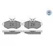 Jeu de 4 plaquettes de frein avant MEYLE 025 234 0719/PD - Visuel 2