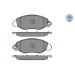 Jeu de 4 plaquettes de frein avant MEYLE 025 234 3418/PD - Visuel 3